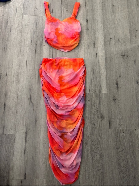 SHEIN Dresses & Skirts - Bright Orange & Pink Two-Piece Set